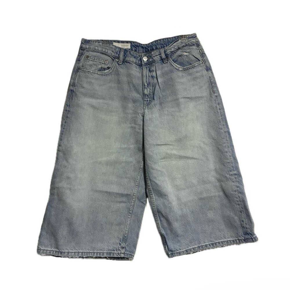 Zara Low Rise Wide Leg Cropped Pant/Short, Size 8